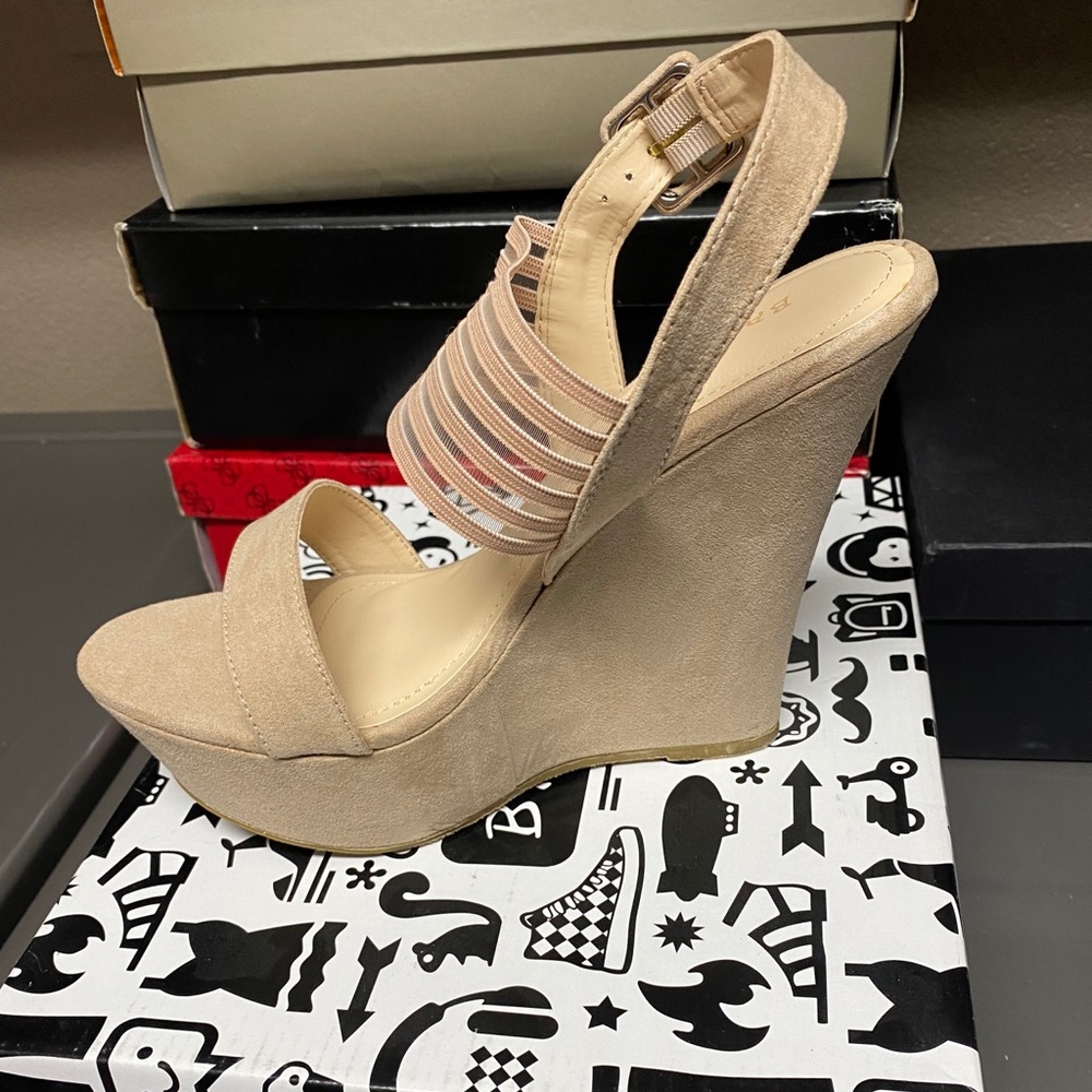 Platform wedge sandals by Bamboo
